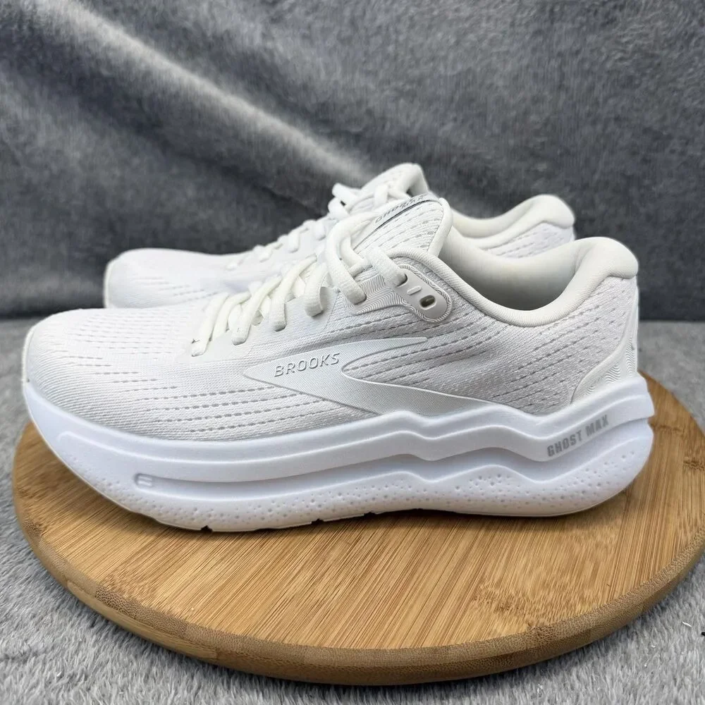 Brooks Ghost Max 2 Shoes Womens Size 7.5 White Running Sneakers 1204201B168